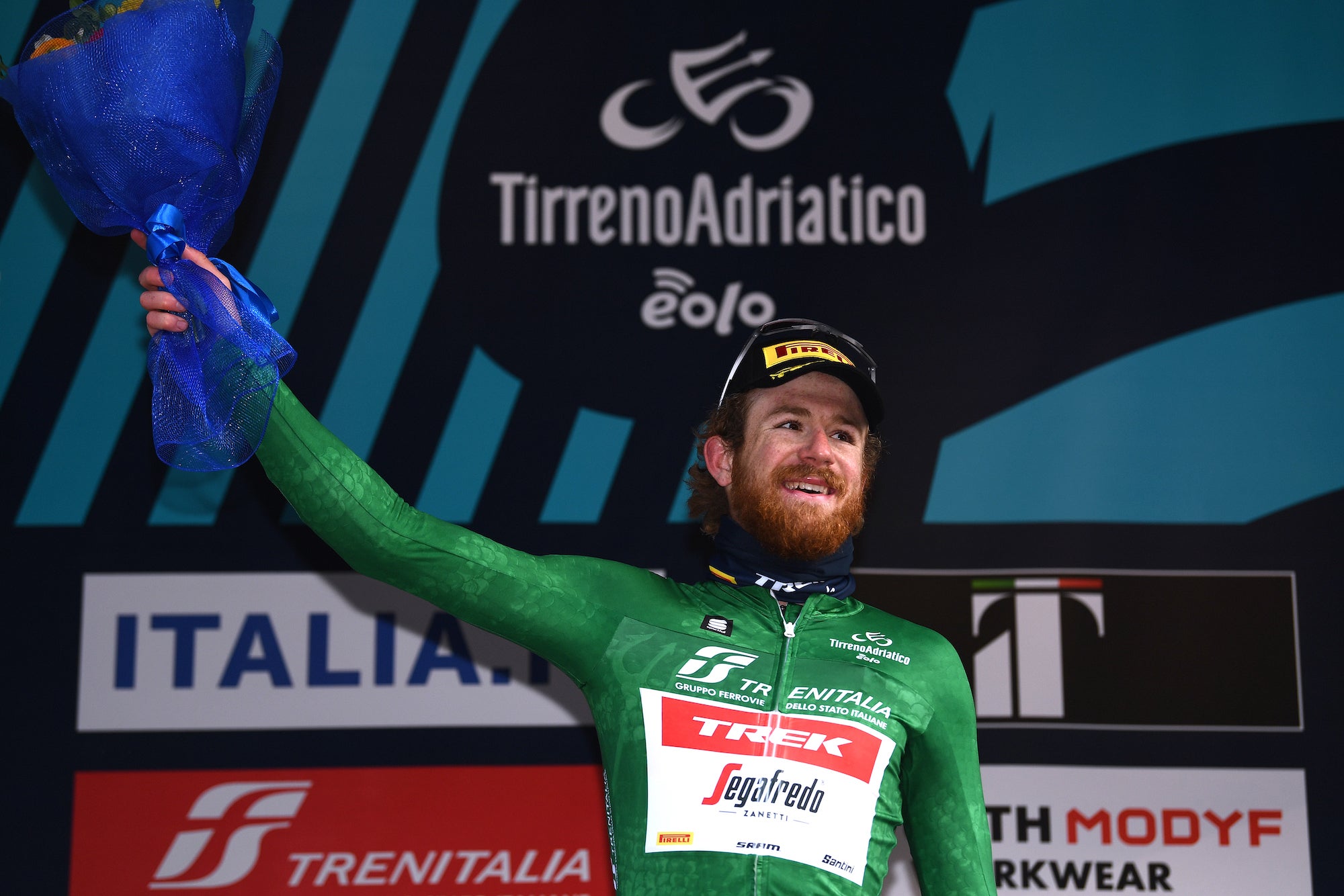 Quinn Simmons rode into the climber's jersey at Tirreno-Adriatico.