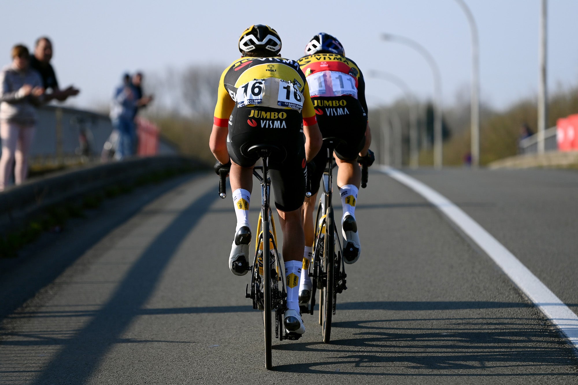 Jumbo-Visma dominated the racing Friday.