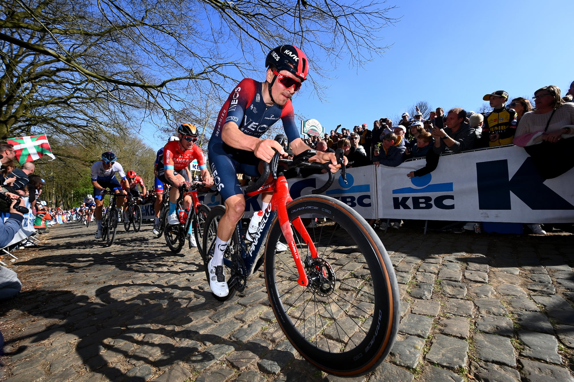 Tom Pidcock in action at Gent-Wevelgem.