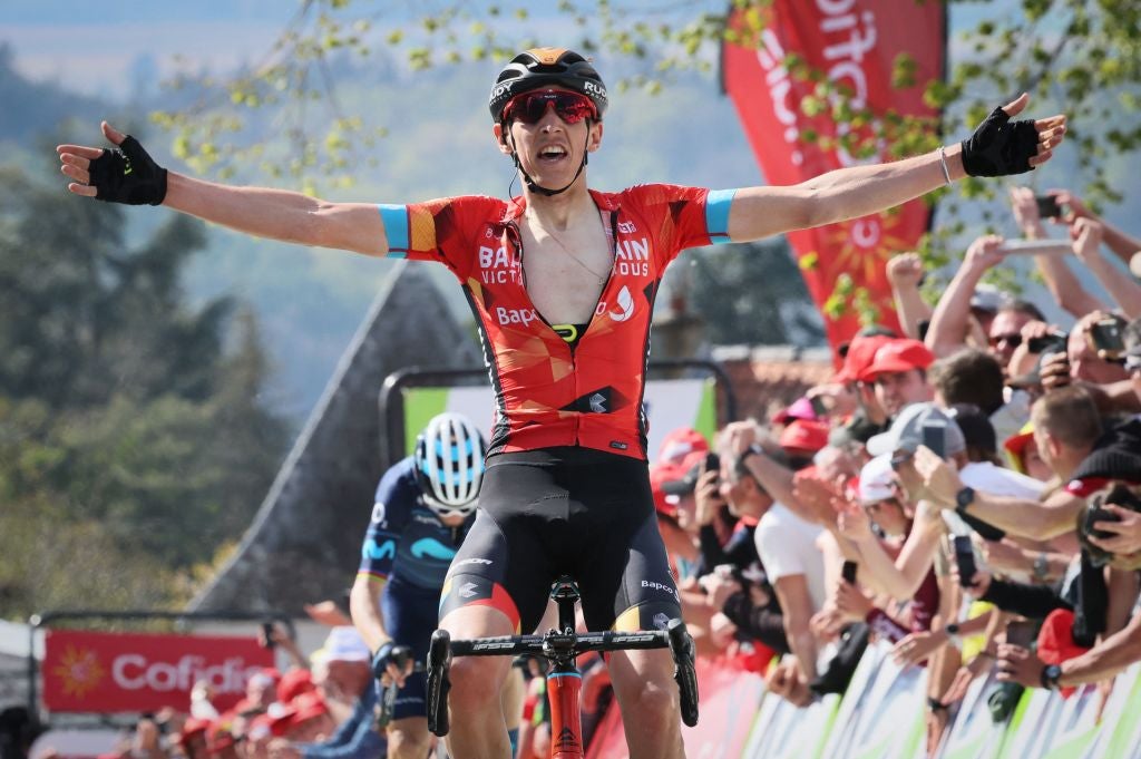 Dylan Teuns wins Fleche Wallonne