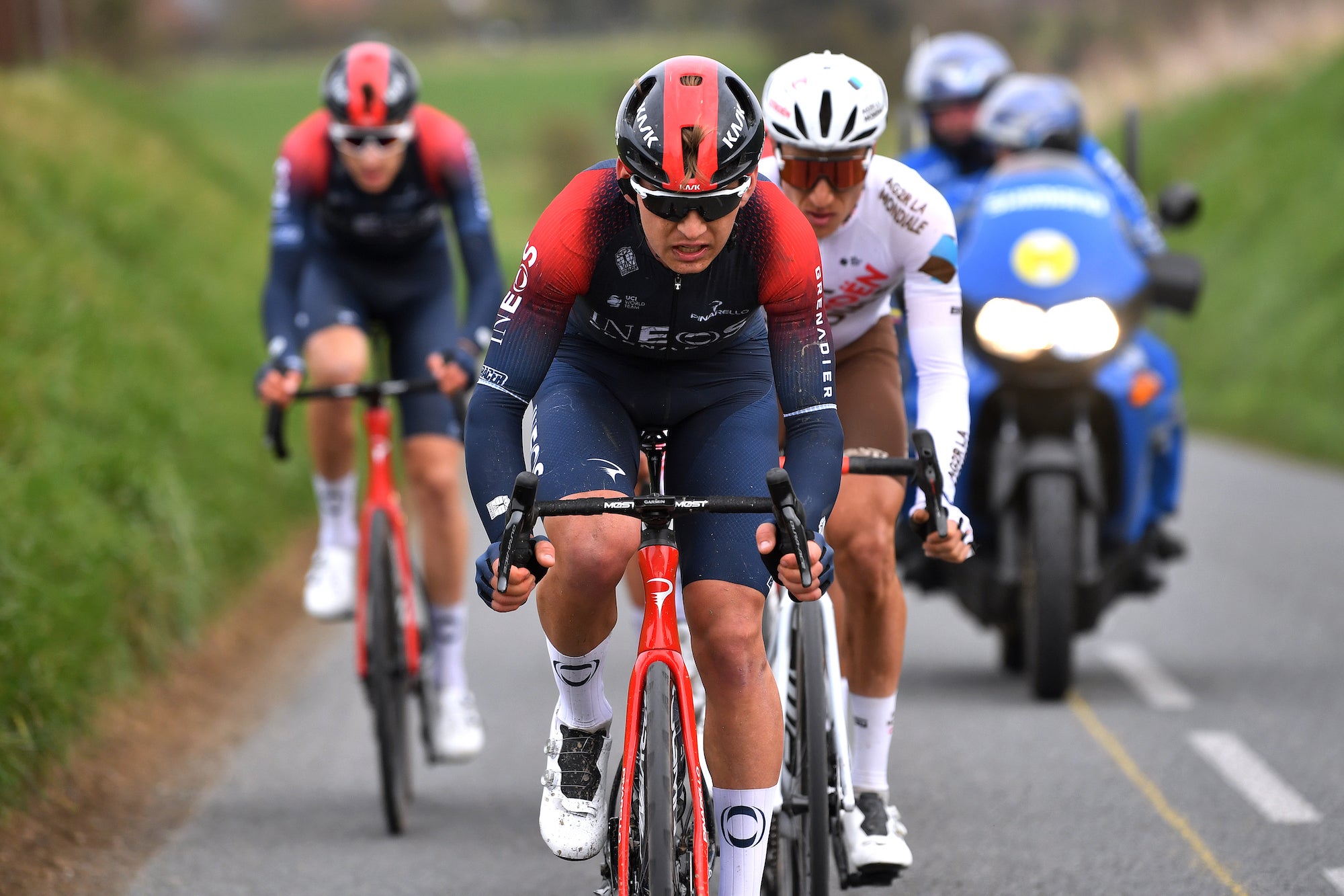 Magnus Sheffield, shown here at Grand Prix De Denain, continues to impress across his WorldTour debut season.