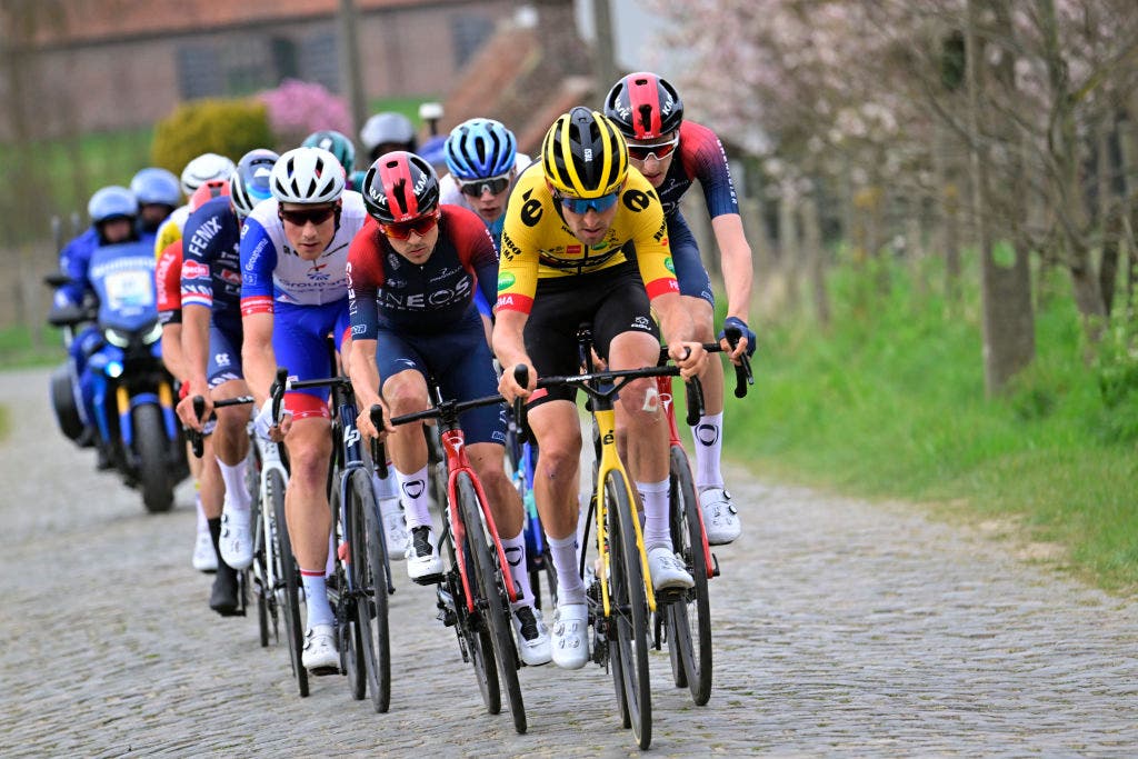 Tiesj Benoot (Jumbo-Visma) in action