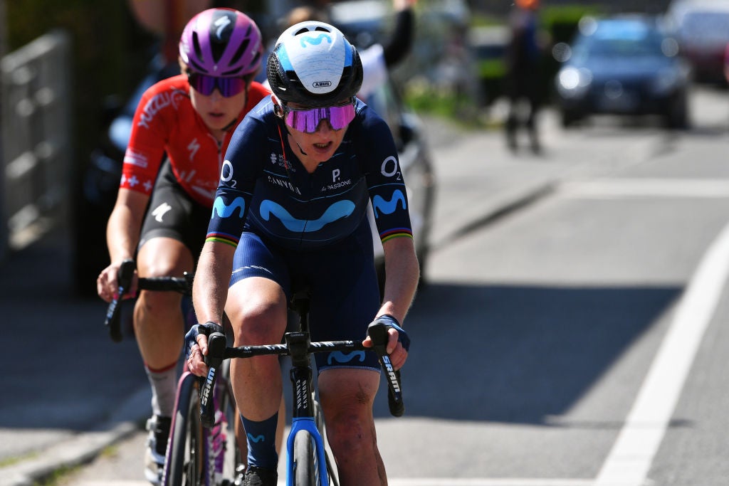 Annemiek van Vleuten on the attack at Liege-Bastogne-Liege