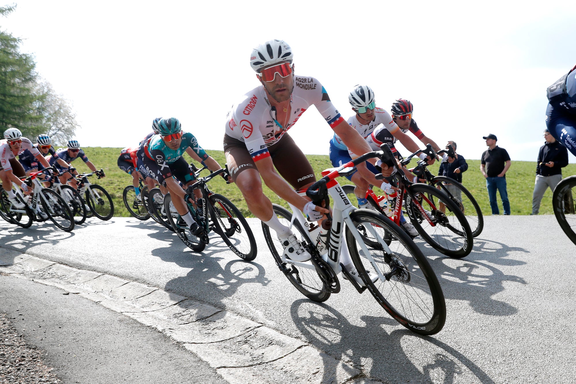 Larry Warbasse, shown here in early action, will miss a planned start at Tour de Romandie.