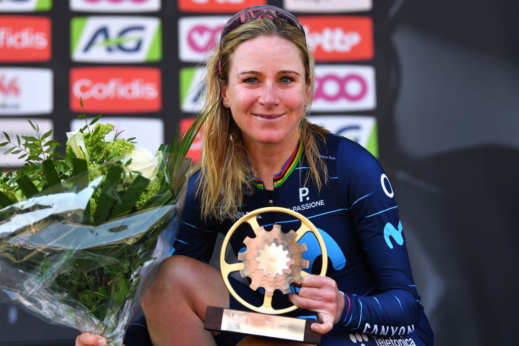 Annemiek van Vleuten after winning Liege-Bastogne-Liege