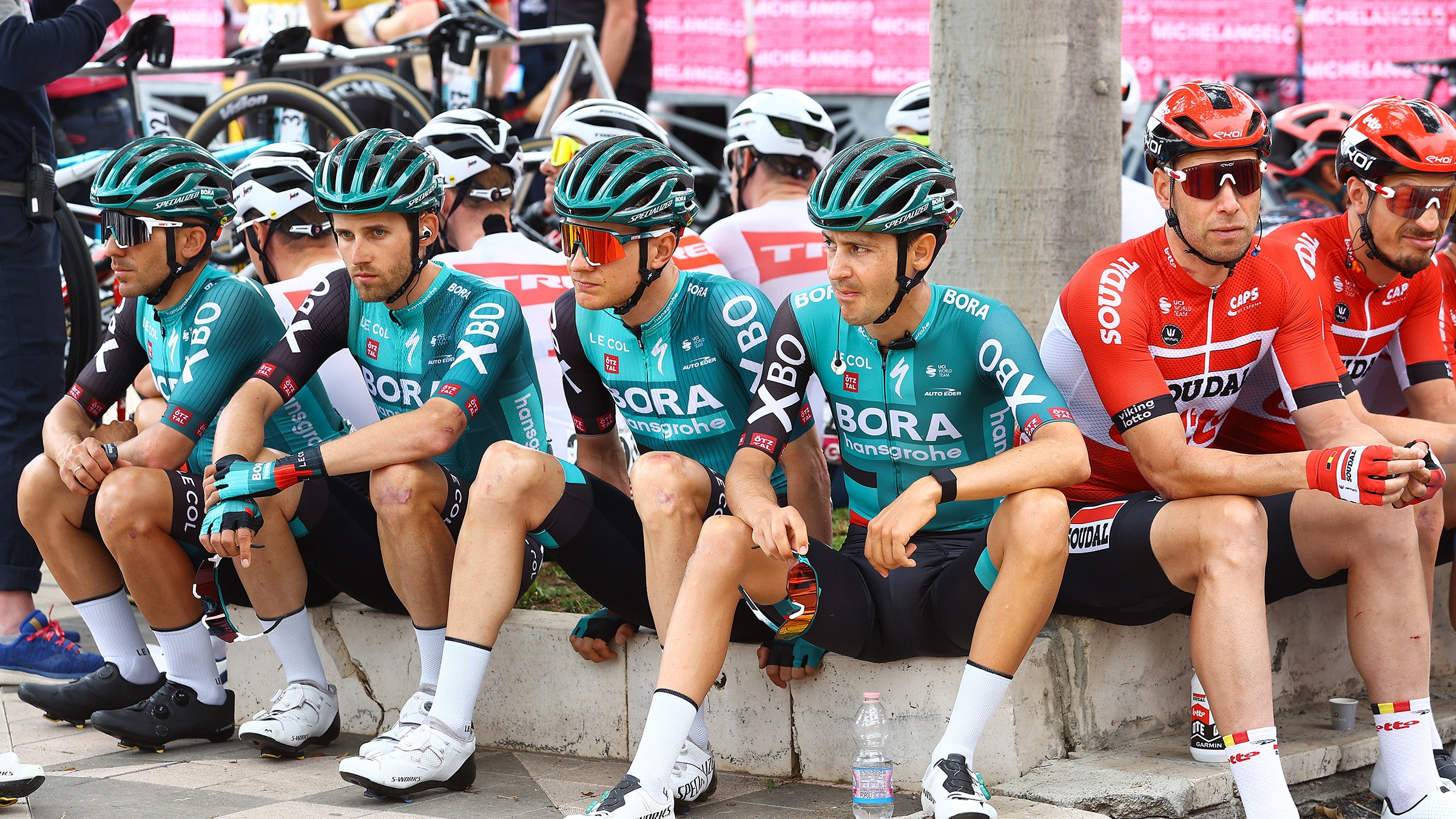 Zwiehoff (left) will be kept busy in the third week of the Giro as he guards his GC leaders.