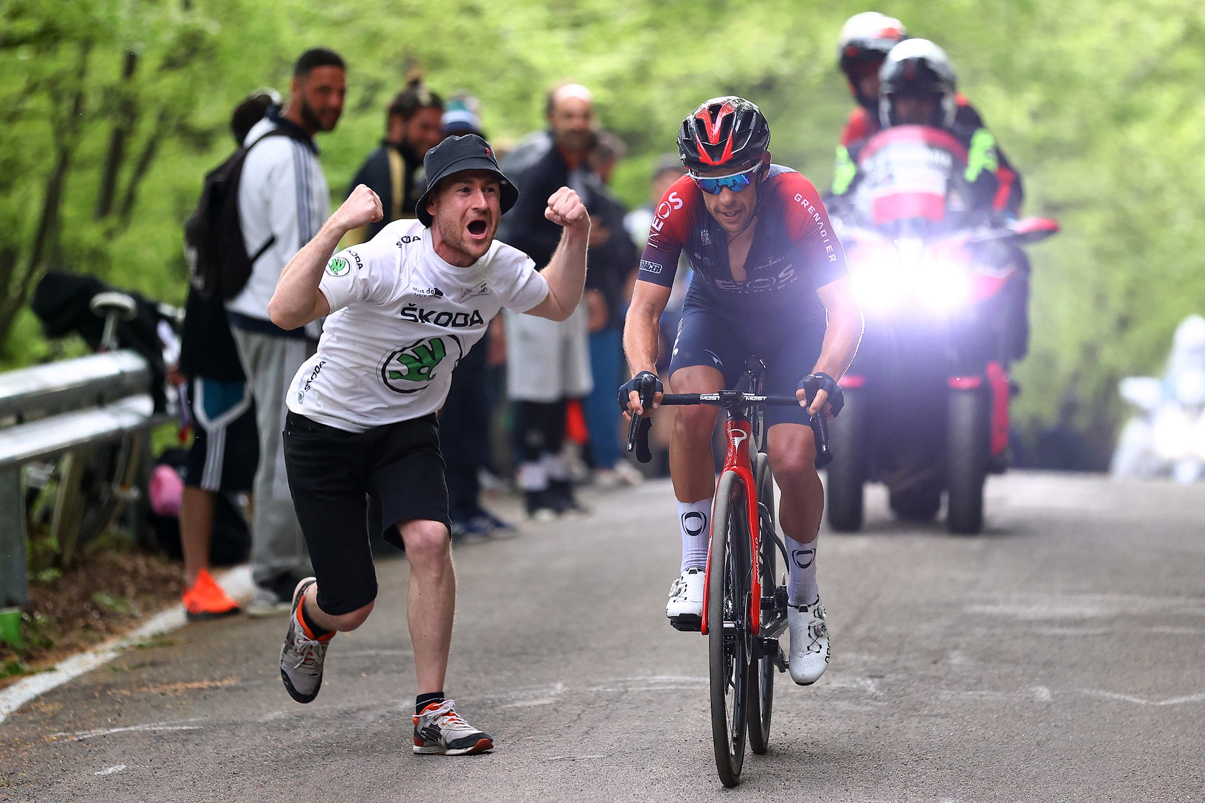 Richie Porte, shown earlier in the Giro, was gapped early in Friday's stage.