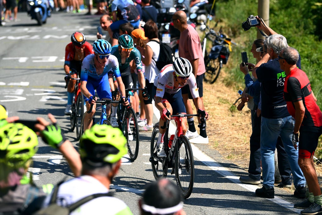 Bauke Mollema in the chase group on stage 12 of the Giro d'Italia