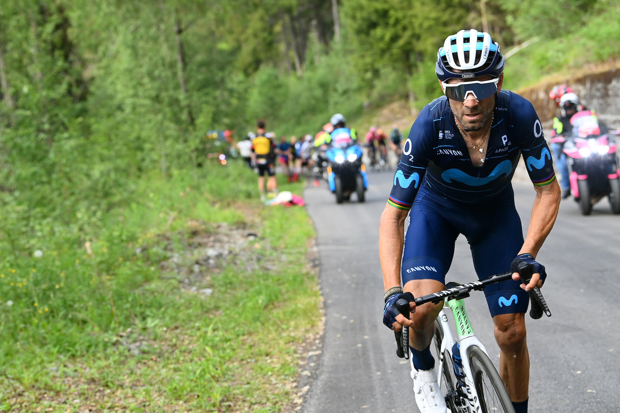 Alejandro Valverde was fifth Tuesday at the Giro.
