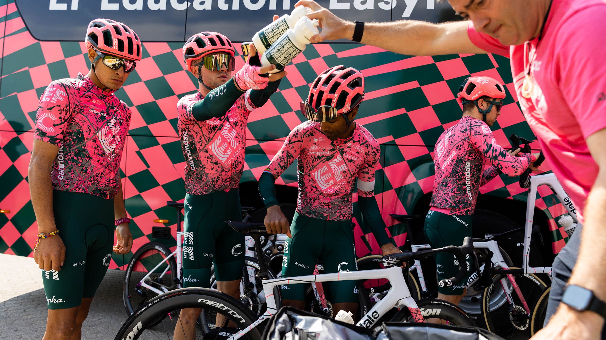 EF Education-EasyPost will be racing the Giro d'Italia with the compostable bottles.