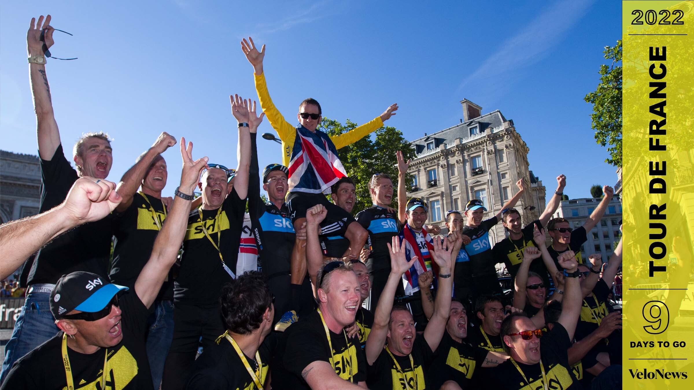 Team Sky's winning Tour de France team from 2012