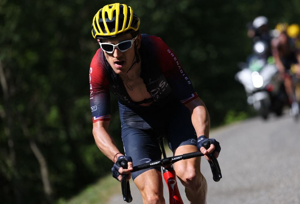 Geraint Thomas in action at the Tour de France