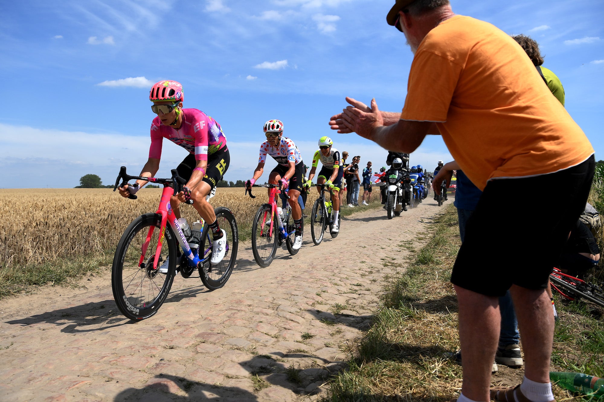 Neilson Powless came within seconds of the yellow jersey.