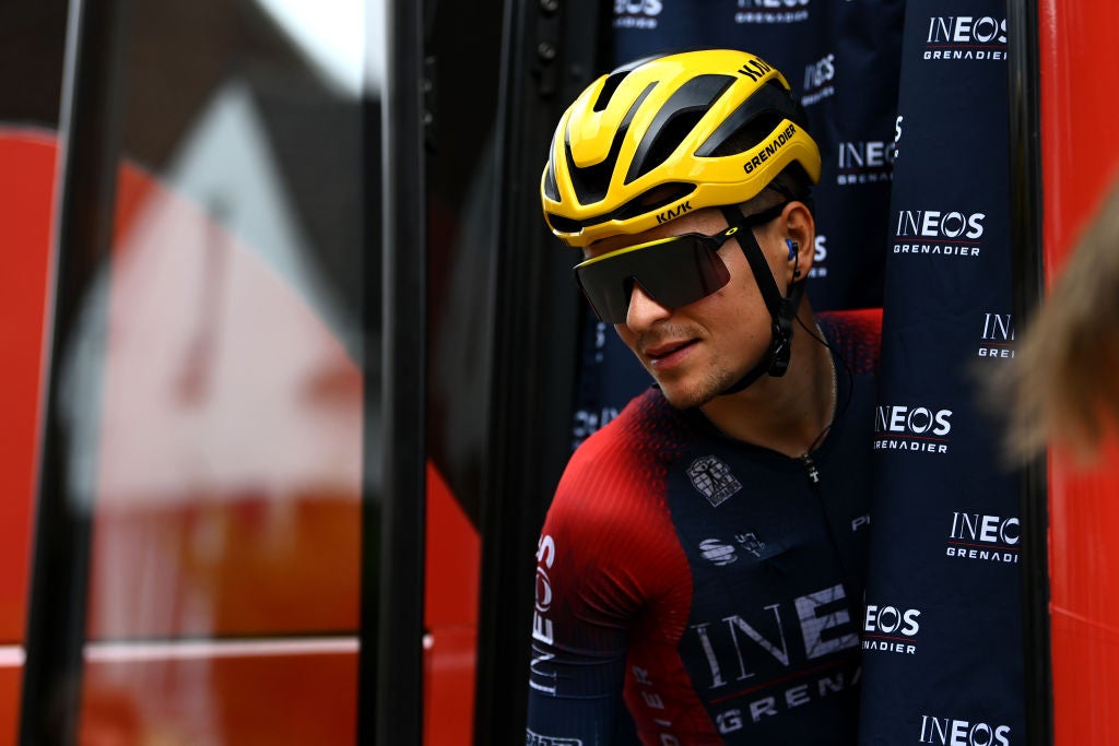 LONGWY, FRANCE - JULY 07: Thomas Pidcock of United Kingdom and Team INEOS Grenadiers prior to the 109th Tour de France 2022, Stage 6 a 219,9km stage from Binche to Longwy 377m / #TDF2022 / #WorldTour / on July 07, 2022 in Longwy, France. (Photo by Tim de Waele/Getty Images)