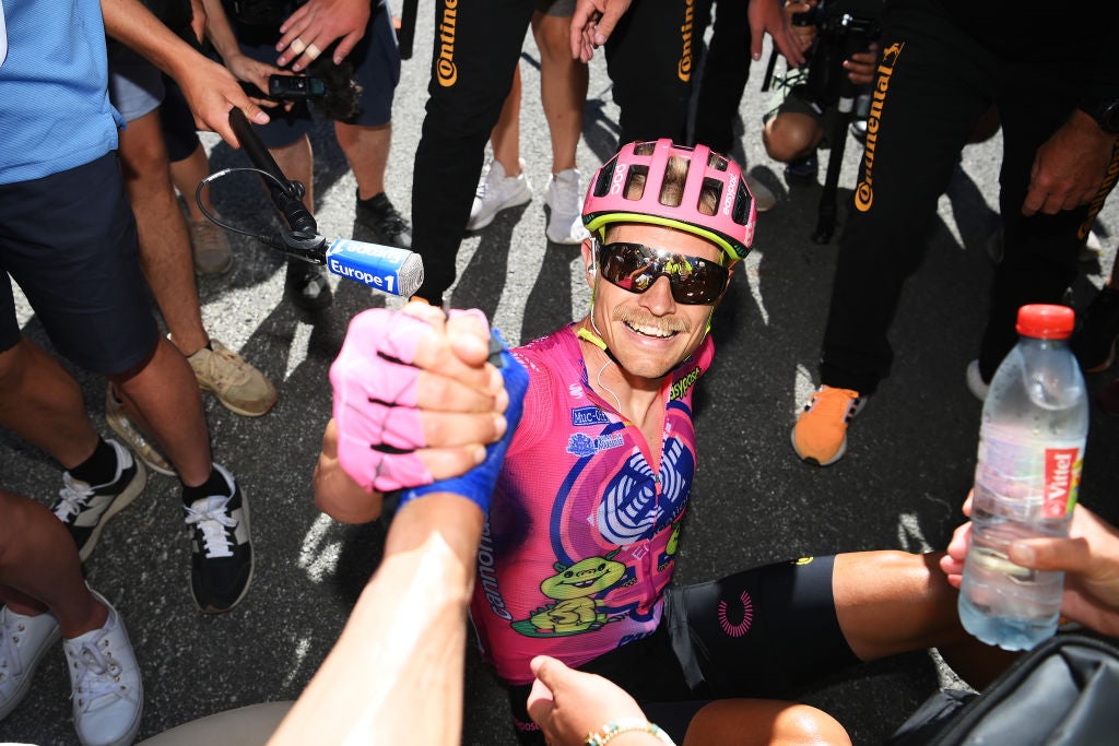 Magnus Cort after his stage victory