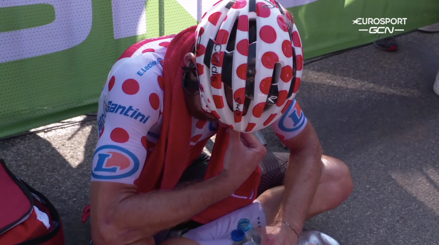 Simon Geschke was in floods of tears at the finish