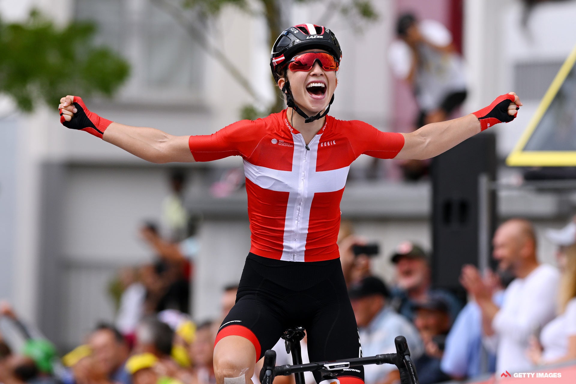 Cecilie Uttrup Ludwig won stage 3 of the 2022 Tour de France Femmes Avec Zwift. 