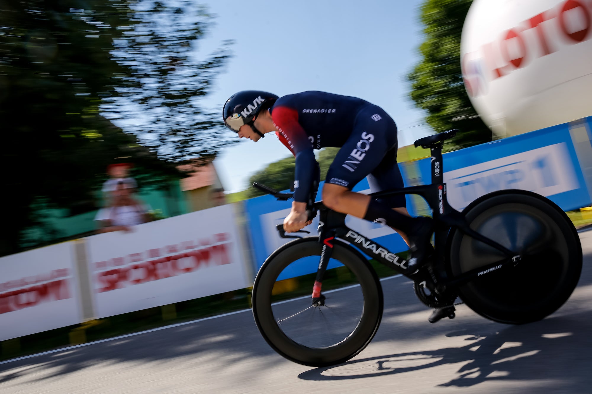Magnus Sheffield, shown here at the Tour of Poland, won the second stage at the Tour of Denmark.