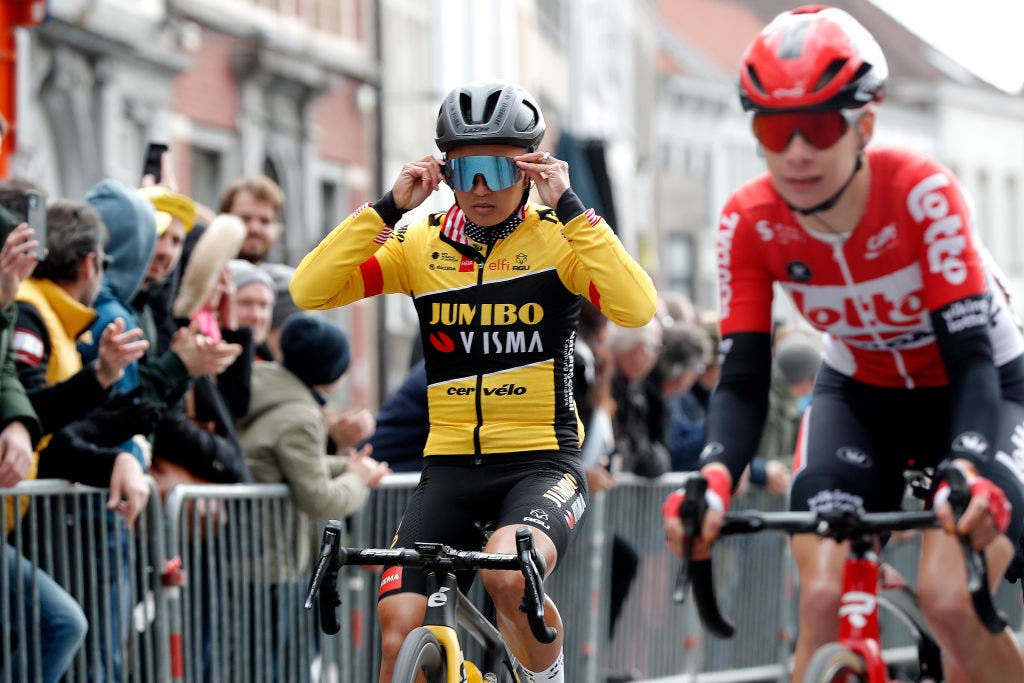 Coryn Labecki readying herself for the Tour of Flanders