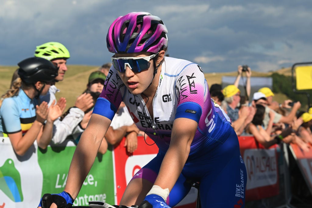 Kristen Faulkner at the Tour de France Femmes