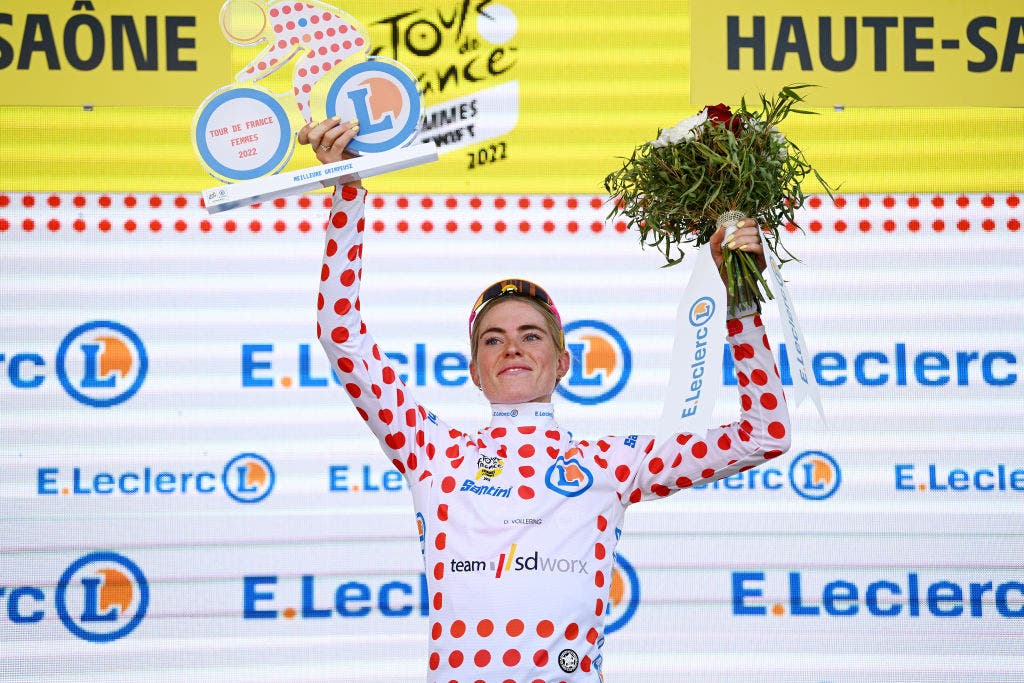 Demi Vollering won the mountains classification at the Tour de France Femmes
