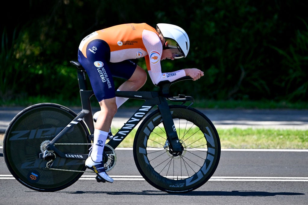 Annemiek van Vleuten during the elite women's TT at the world championships