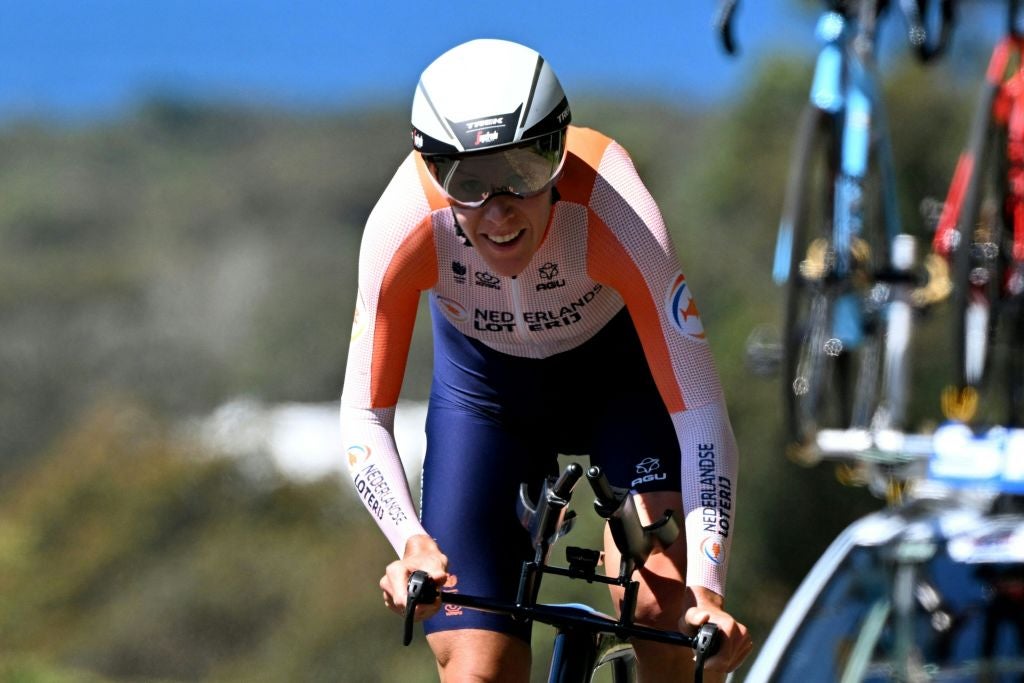 Ellen van Dijk won her third time trial world title in Wollongong