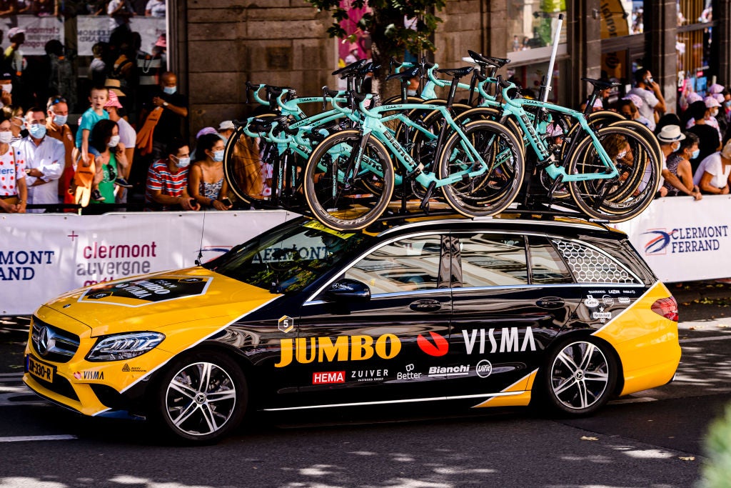 The Jumbo-Visma car at the 2020 Tour de France