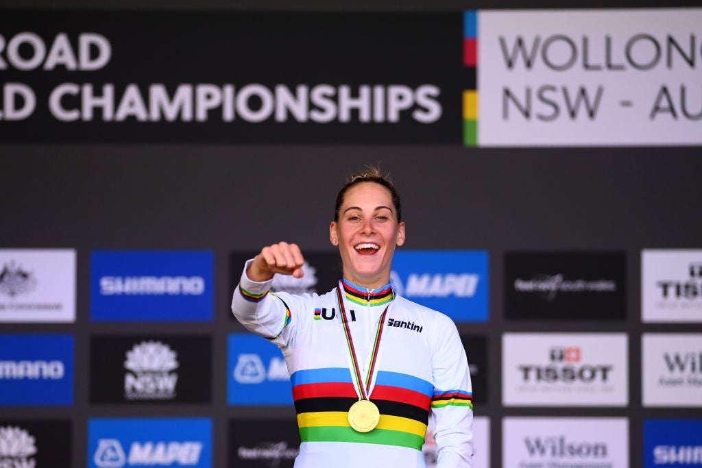 Vittoria Guazzini won the U23 women's TT title in Wollongong