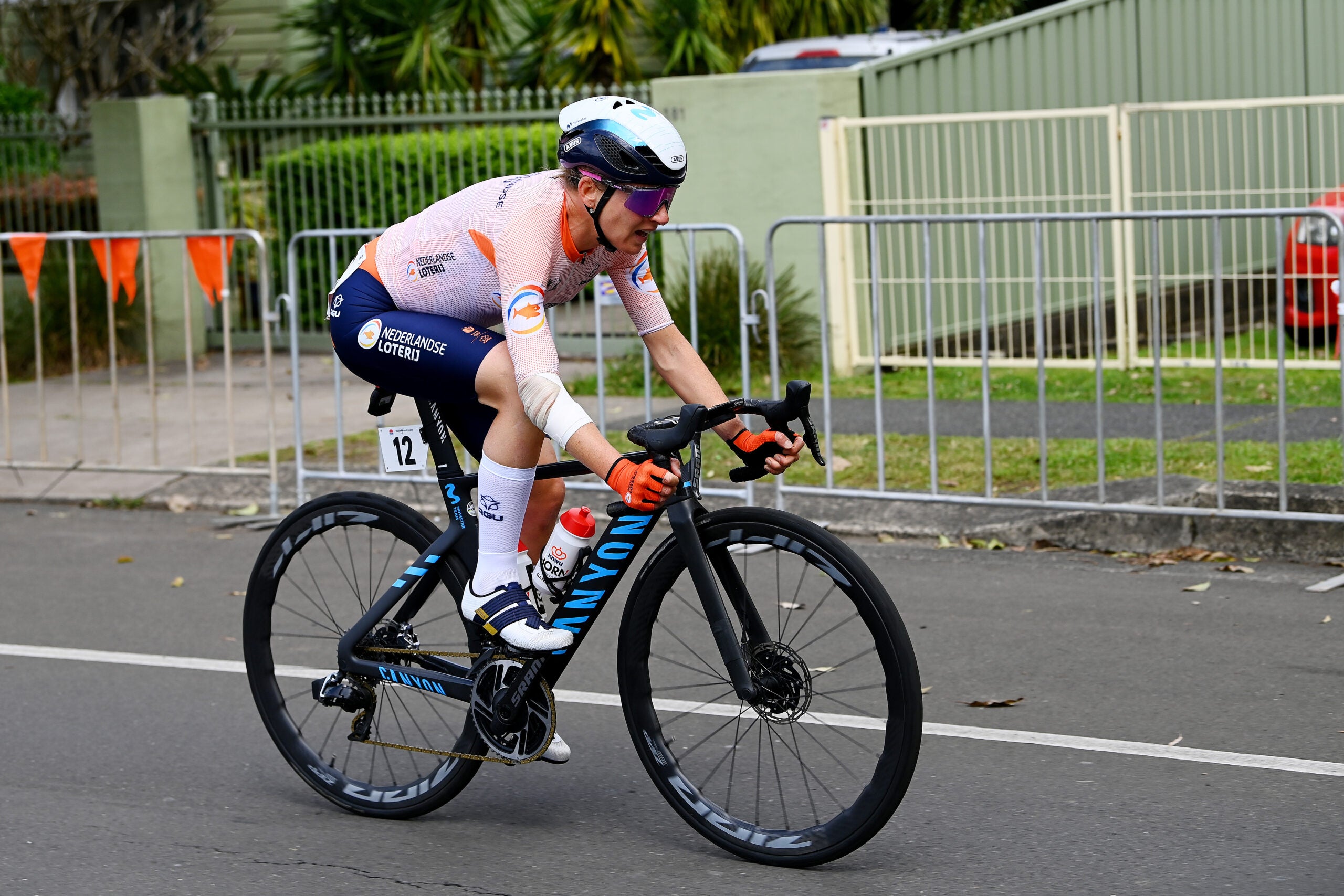 Annemiek Van Vleuten was fined over sock height and her skin suit after winning the world title Saturday.