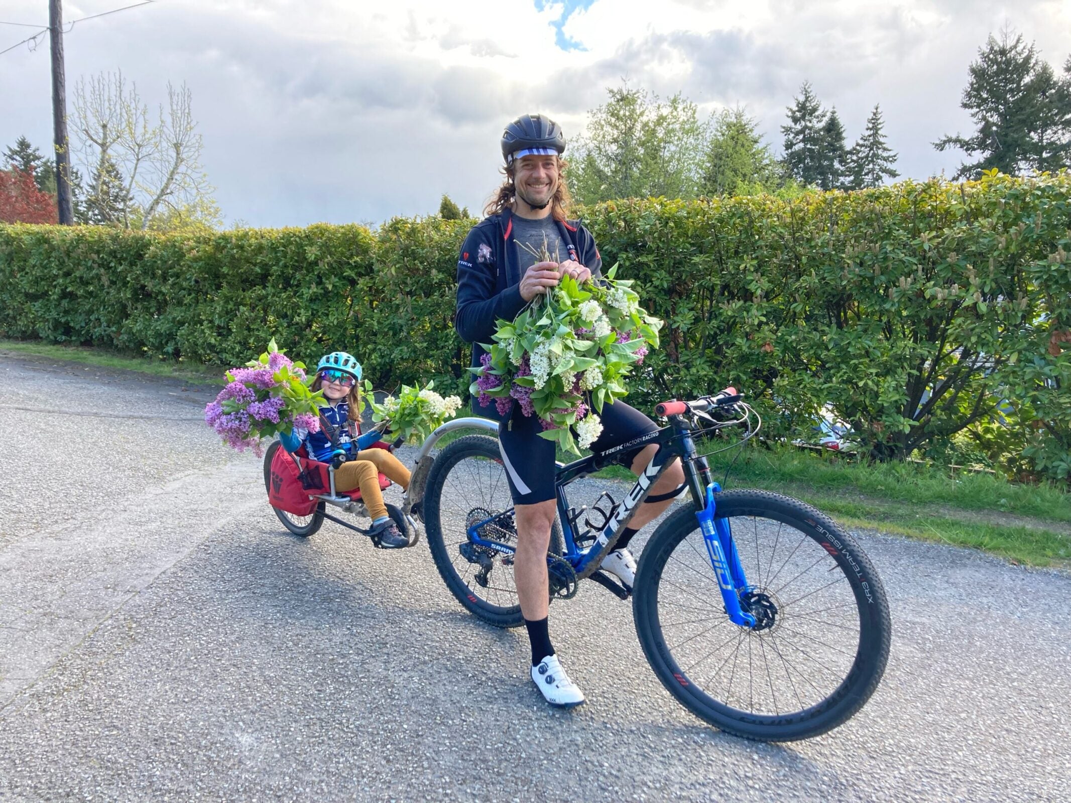 Kiel Reijnen raced the 2022 Rebecca's Private Idaho Queen Stage with his daughter Emmy Lou