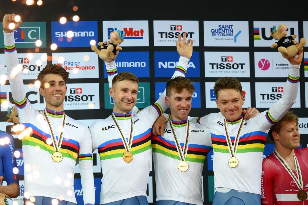 Great Britain won the team pursuit over Italy at the world championships