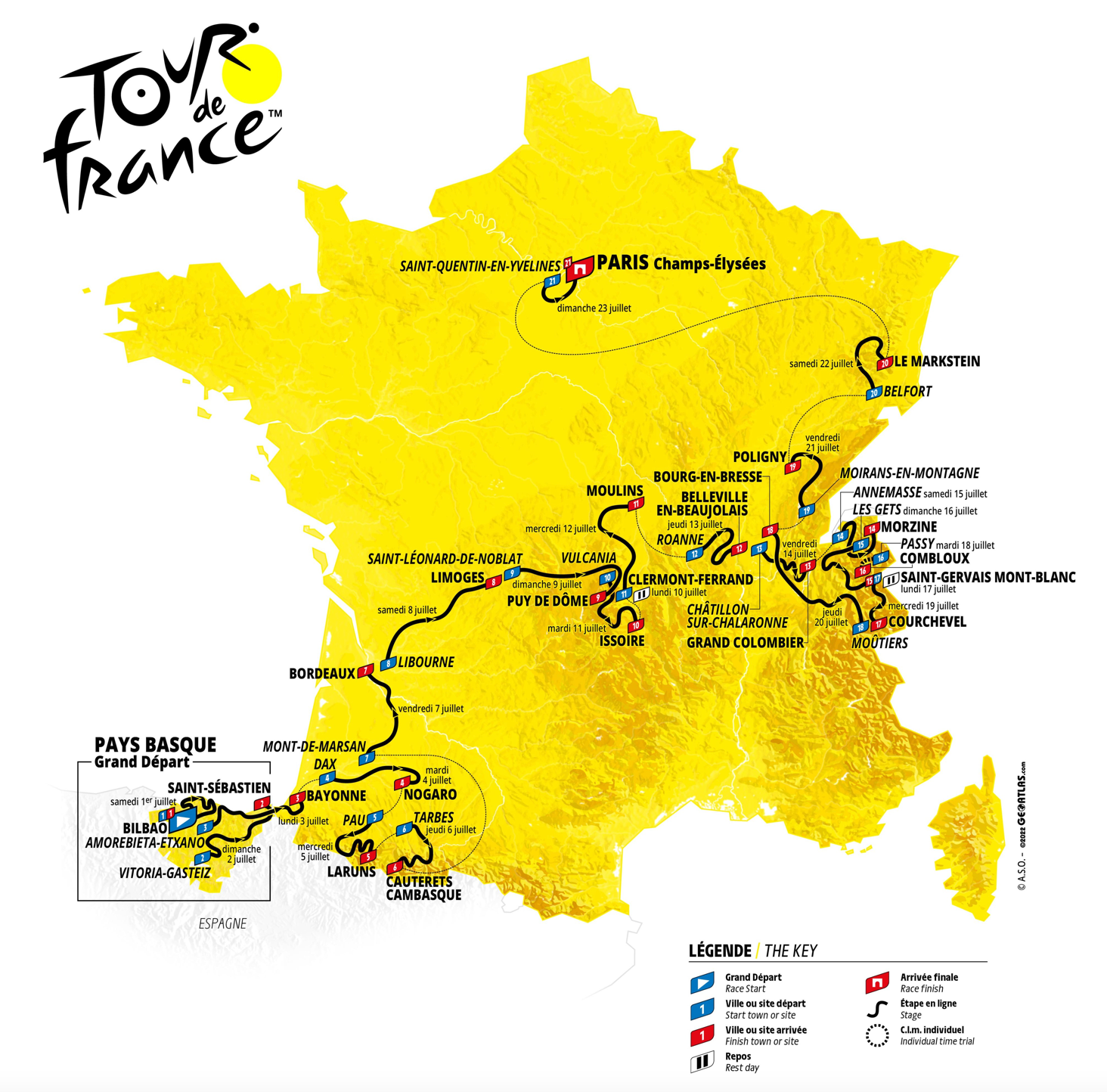 Tour de France route 2023