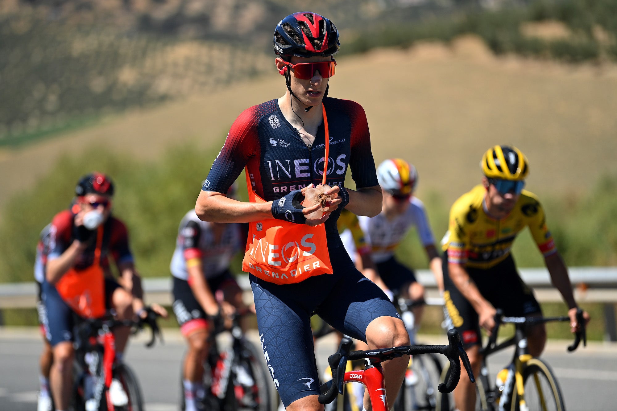 Ben Turner, shown here at the Vuelta, will stay at Ineos through 2026.