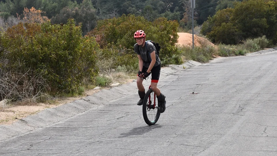 Ben Soja during his Everesting ride. 