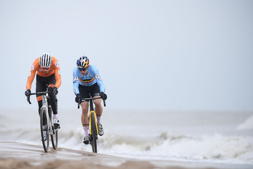 Van der Poel bettered Van Aert in their 