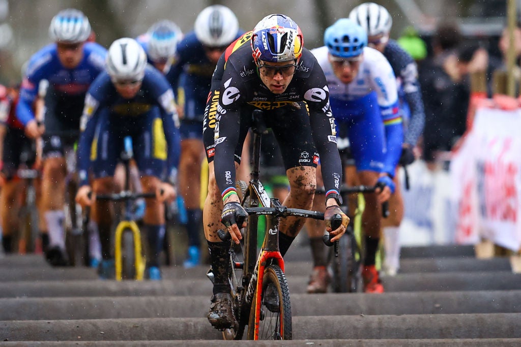 Van Aert isn't concerned by the relocation of a set of barriers on the Hoogerheide circuit.