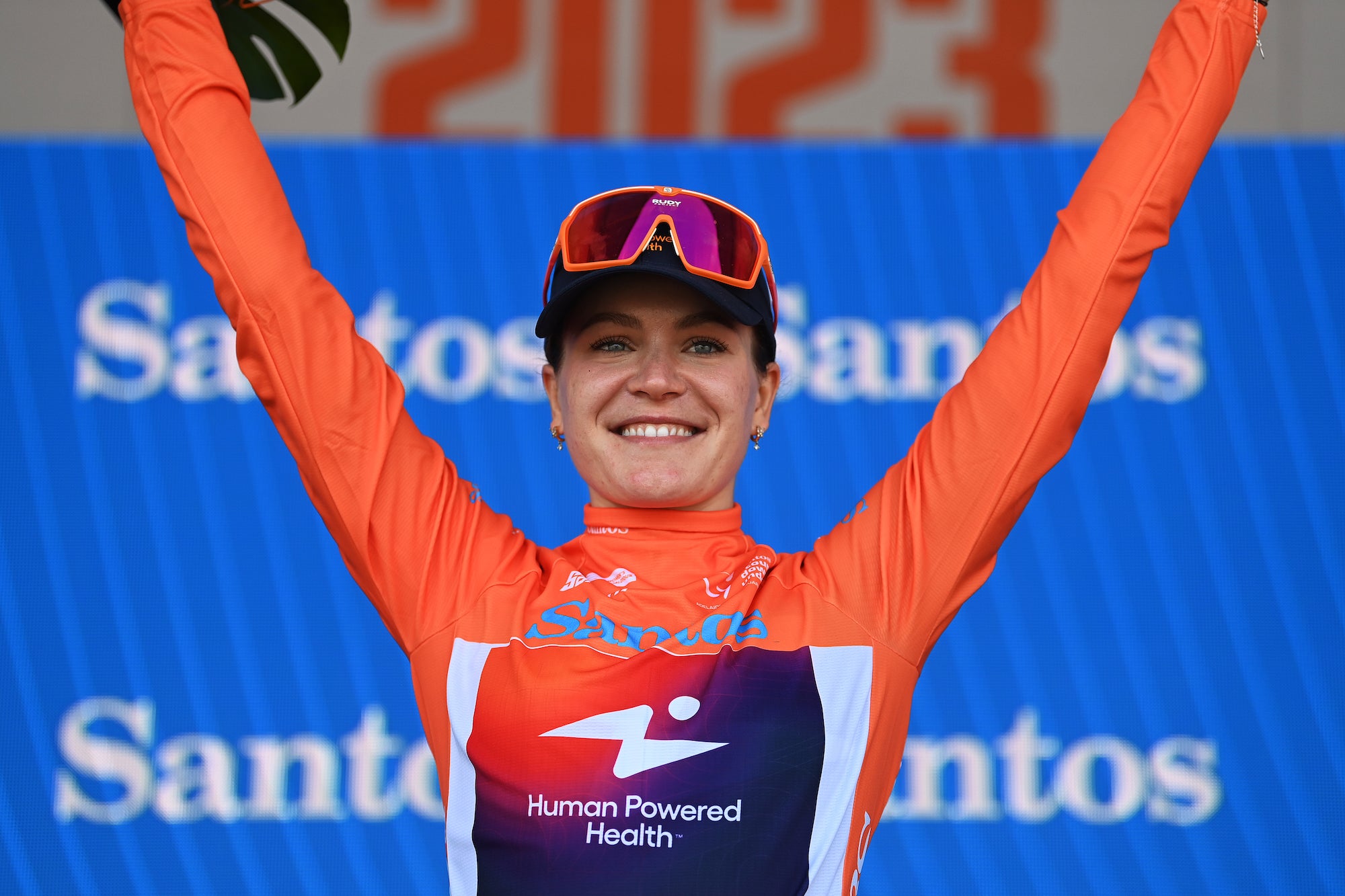 Daria Pikulik of Team Human Powered Health won the first stage of the Tour Down Under.
