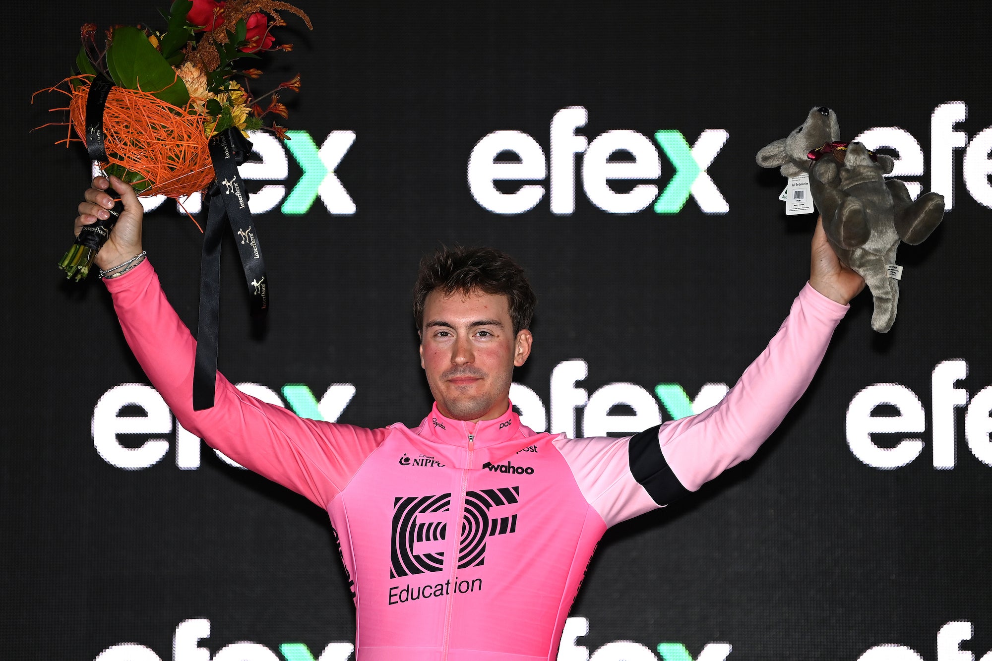 Alberto Bettiol raced on dry roads to win the opening prologue at the Santos Tour Down Under.