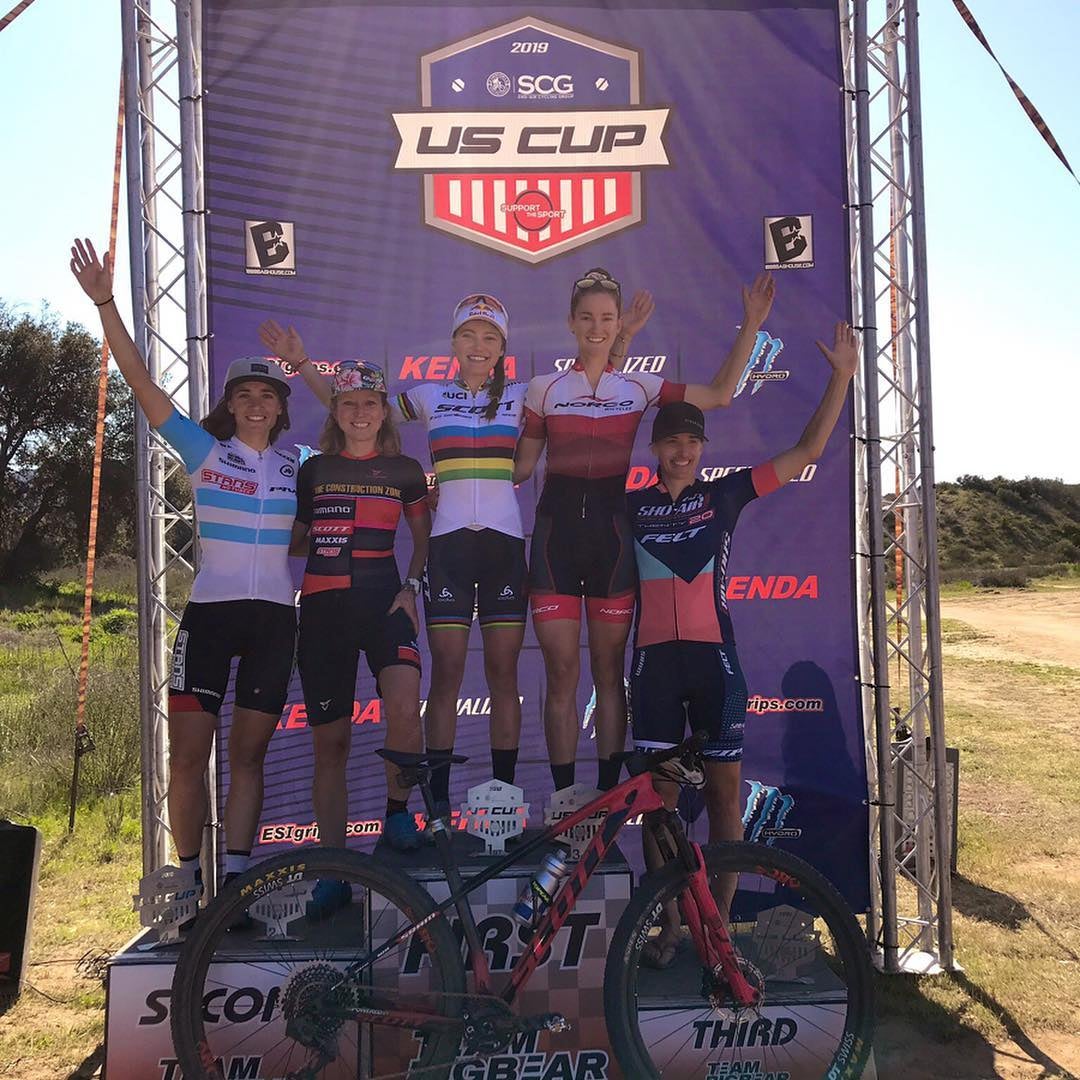 the 2019 US Pro Cup Vail Lake women's podium