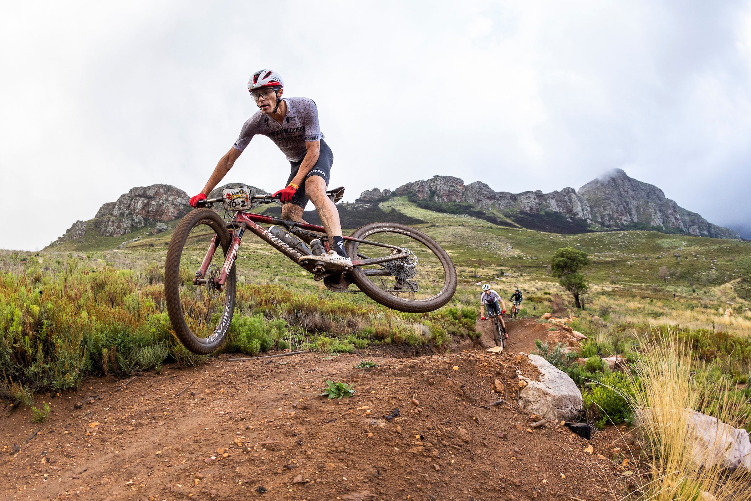 Christopher Blevins doing Christopher Blevins things during the 2023 Absa Cape Epic. 