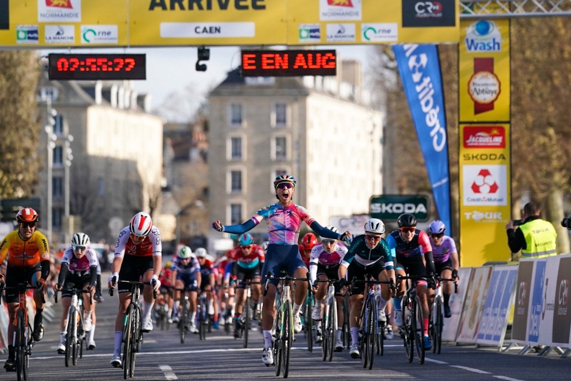 Shari Bossuyt won the final stage in Caen.