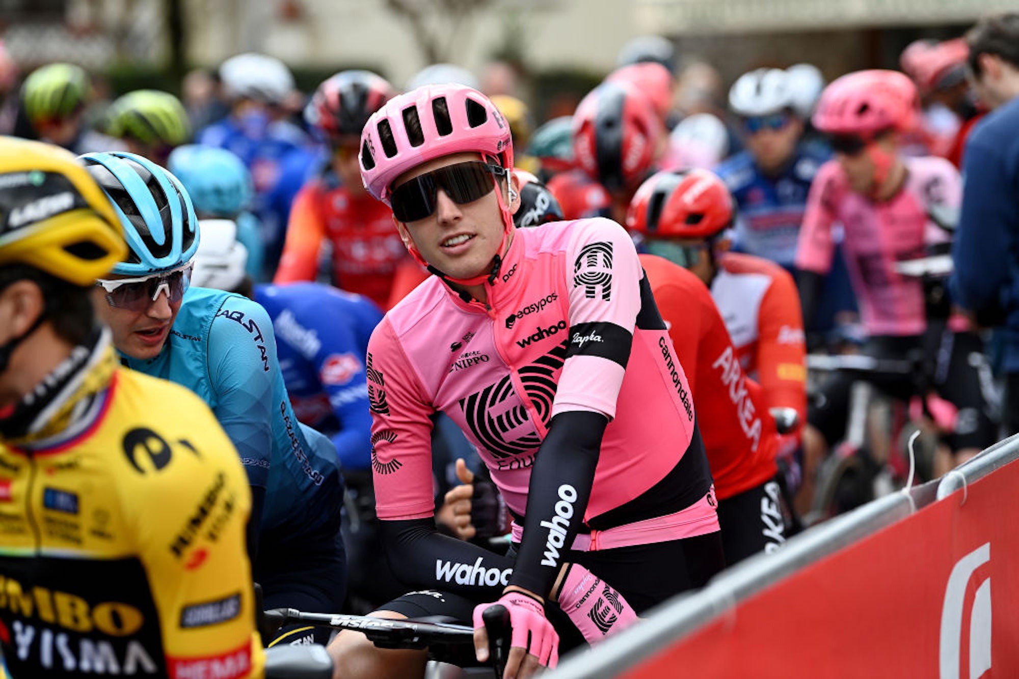 Sean Quinn, shown here at Tirreno-Adriatico, won his first pro race Wednesday at Coppi e Bartali.