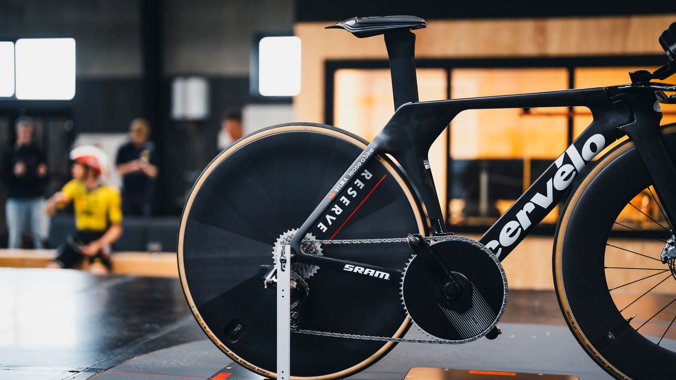 Prologo Predator 01TT on a cervelo in the wind tunnel before the Tour de France