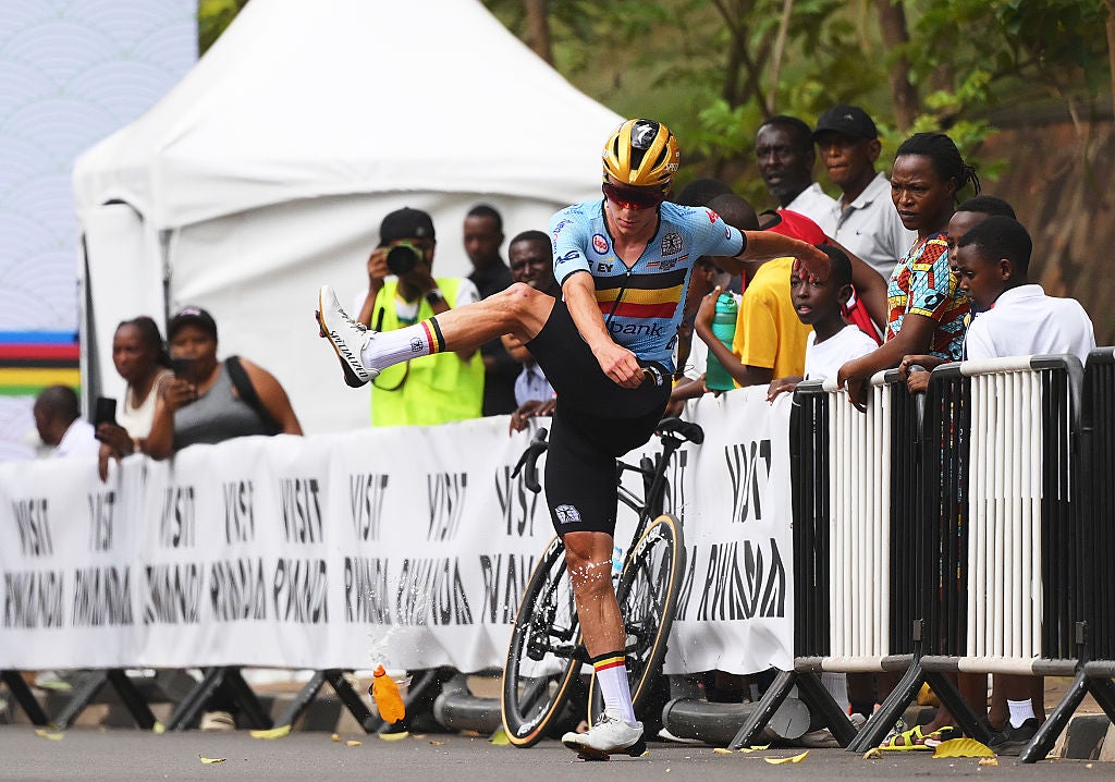Evenepoel Road Race Dream Unravels in Mechanical Meltdown